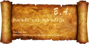 Barkóczi Adrián névjegykártya